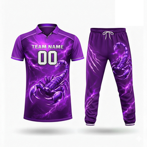 Professional Custom <b>Cricket</b> Uniform with <b>Full</b> Digital Print Logo Design 100% Polyester Anti-Bacterial - Product Image 6