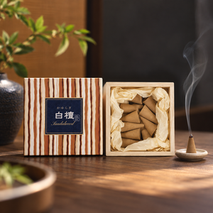 Nippon Kodo Kayuragi Cone <b>Incense</b> Made in Japan 12pcs Japanese <b>Incense</b> with Holder Multiple Scents <b>Sandalwood</b> Rose Jasmine Green - Product Image 1