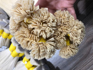 Calidad superior 24 pulgadas 100 gramos cutículas alineadas Color claro extensiones de cabello humano vietnamita precio de fábrica máquina puntas planas - Product Image 3