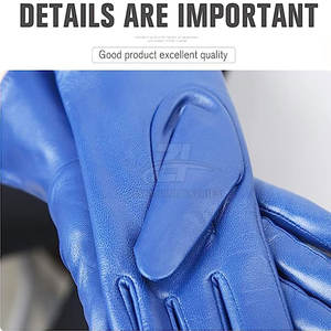 Gants en cuir imperméables à écran tactile, gants en cuir pleine main, gants en cuir tendance pour hommes - Product Image 6