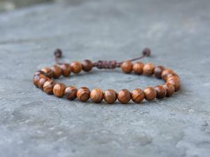 Bracelet en bois écologique fait main MN Exports, bijou de poignet en bois naturel, accessoire de mode ethnique bohème, cadeau pour elle - Product Image 2