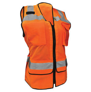 Gilet de sécurité haute visibilité, équipement de sécurité réfléchissant, matière en maille respirante pour les travailleurs du bâtiment et du chantier, gilet pour hommes - Product Image 1