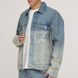 Wholesale Custom Denim <b>Jacket</b> <b>White</b> Casual Vintage Streetwear Button Formal for <b>Men</b> Pakistan - Product Image 2