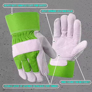 Gants de travail en cuir de vachette grainé de qualité supérieure, protection industrielle des mains, gants de sécurité anti-chaleur pour usage professionnel - Product Image 4