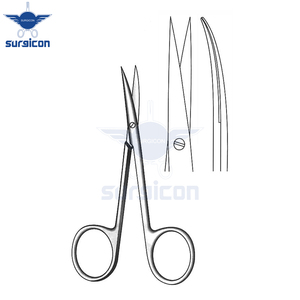 Tijeras Iris-Kilner de 11.5 cm (4½ Pulgadas), Afiladas, Curvas, Estándar, de Acero Inoxidable, Reutilizables, Quirúrgicas, para Cirugía Plástica - Product Image 2