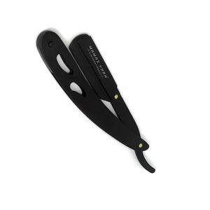 Hot Style Black <b>Single</b> <b>Blade</b> Straight <b>Razor</b> 100% Stainless Steel Professional Barber Shaving <b>Razor</b> for Face & Body with Free - Product Image 2