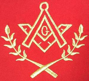 Ensemble de regalia de maître maçon de la Loge bleue - Rouge et blanc avec franges, produits de qualité supérieure, fabriqués à la machine - Product Image 4