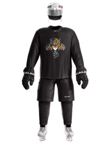 Maillot de hockey sur glace noir pour homme Anaheim Ducks, manches longues, col en V sublimé, évacuation de l'humidité, taille adulte - Product Image 4