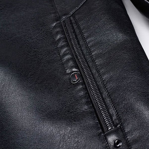Wholesale Designer Canvas Unisex Leather Jacket Casual Breathable Lightweight Plus Size Stand Collar - Product Image 6