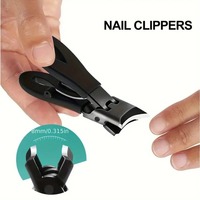 Kit de coupe-ongles pour ongles incarnés et épais en acier inoxydable, robuste, avec coupe-ongles courbé de qualité podologique et coupe-peaux mortes