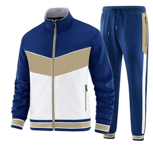 Ensemble de survêtement 2 pièces pour homme, jogging molletonné épais, personnalisable avec logo, tenue décontractée - Product Image 3