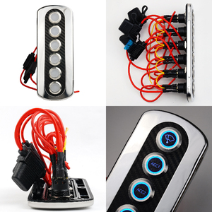 Panel de interruptor de botón LED para barco, 12 voltios - Product Image 2