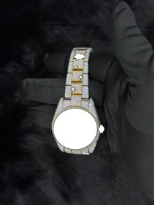 Reloj de Acero Inoxidable con Incrustaciones de Diamantes de Imitación Estilo Hip Hop, Analógico, Mecánico, Automático, VVS Moissanite, Pasa el Test de Diamantes - Product Image 4