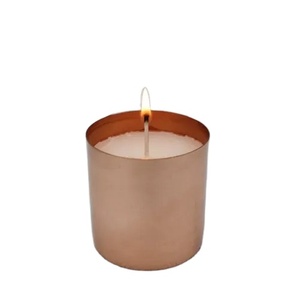 Tarro de vela de Metal New Look en forma redonda con acabado multicolor para decoración de hogar y boda tarro de cera de vela vacío - Product Image 3