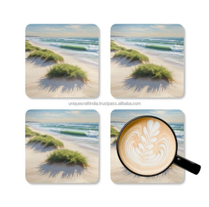 Handmade Classic Pink Walnut Wooden <b>Coasters</b> Customized Design Tea Cup Mat Pad <b>Table</b> Top Decoration Recycled Cork Stocked UCI544 - Product Image 6