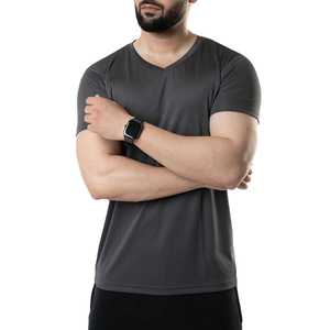 Comfortable Custom V Neck <b>T</b> <b>Shirt</b> <b>Men</b> Casual Sportswear Short Sleeve <b>Striped</b> Design 100% Cotton Breathable Custom Made - Product Image 1