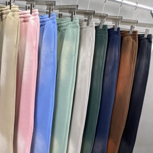 กางเกงขายาวผู้ชายสไตล์วินเทจฟอกสีซีดแบบลำลองสำหรับทุกเพศ - Product Image 3