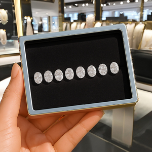 Diamants en vrac de laboratoire certifiés CVD 1ct 5ct, taille ovale, solitaire, couleur excellente E, clarté VVS2-VS1, certificat IGI, SHREERAJ - Product Image 1