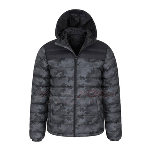 <b>Men</b> Winter Hooded Puffer <b>Jacket</b> Camouflage Print Windproof Polyester Wadding Oem Wholesale Bulk - Product Image 5
