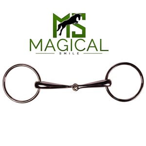 Mors de cheval anatomiques à anneau lâche sur mesure de haute qualité 18 mm en argent allemand et acier inoxydable - Product Image 6