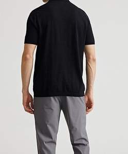 Polo de Verano para Hombre, de Alta Moda, en Algodón Peinado, Tejido de Punto, Manga Corta, con Rayas de Color en Contraste - Product Image 2