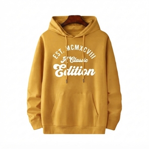 เสื้อฮู้ดดี้โอเวอร์ไซส์แบบเรียบ น้ำหนัก 360 กรัม ผ้าฝ้ายทอ 100% เป็นมิตรกับสิ่งแวดล้อม คอกลม ทรงหลวม สำหรับผู้ชาย รับสกรีนแบรนด์ - Product Image 1