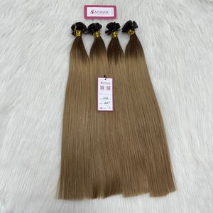 Prix de gros Ombre Couleur #3/5Q K Tip Extensions de cheveux Remy vierges humains Silky Straight Flat Tip Extension de cheveux - Product Image 5