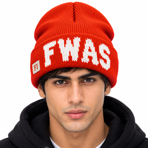 Bonnet en tricot côtelé acrylique unisexe, personnalisé avec lettres tissées, casquette d'hiver à revers pliable, chapeau doux et tendance, fournisseur de marque privée en gros - Product Image 2