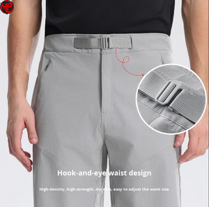 Men's Quick Dry Twill Cargo Shorts <b>Elastic</b> Drawstring Mid-Length Casual Outdoor Fishing Shorts Wholesale Sportswear Swim - Product Image 5