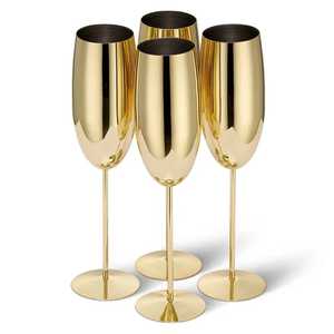 Premium Gold Stainless Steel <b>Wine</b> Glasses Shatterproof Metal <b>Wine</b> <b>Goblet</b> Large Capacity Cocktail Chalice For Party Hotel Bar - Product Image 4