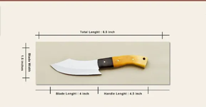 Ensemble de 5 couteaux de cuisine professionnels de luxe en acier inoxydable, lames faites à la main avec manche en bois - Product Image 2