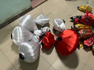 Linternas de seda, linternas tradicionales de bambú y seda, luces colgantes para jardín, boda, patio, linternas de seda de Vietnam - Product Image 5