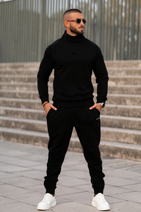Conjunto Deportivo de Dos Piezas para Hombre, Ecológico, Resistente al Viento, de Poliéster/Algodón, Personalizado OEM, para Correr y Trotar - Product Image 4