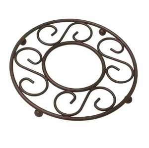 Anillo Protector de Mesa y Encimera Redondo Moderno de Metal Dorado, Hueco, Resistente al Calor, Antideslizante, para Ollas y Sartenes - Product Image 3
