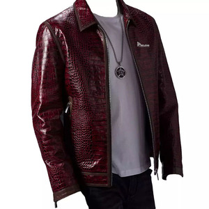 crocodile OEM Services Available Make Your Design Men Winter <b>Leather</b> <b>Jackets</b> Winter Clothing Custom Colors Men's <b>Jackets</b> - Product Image 5
