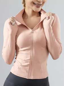 Lightweight Women Yoga <b>Jacket</b> Breathable Stretch Activewear Top for Gym <b>Workout</b> Running Fitness Wear - Product Image 1