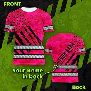 Chemises haute visibilité à manches courtes Classe 3, chemises de sécurité imprimées par sublimation pour hommes et femmes - Product Image 4