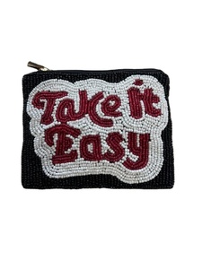 Broderie perlée à la main mini sac à fermeture éclair belle et élégante pochette à monnaie de luxe au design tendance belle broderie à la main - Product Image 5