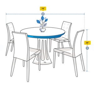 Housses de chaises et de tables rondes personnalisées, housses de table de salle à manger, housses de table d'extérieur, imperméables, résistantes aux UV, du Vietnam, avec fermeture éclair - Product Image 1
