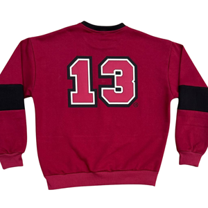 Wholesale Custom Sorority Sweatshirt Red <b>Black</b> Trim DELTA Letter Crewneck <b>Women</b> Greek Paraphernalia Winter Autumn 100% Cotton - Product Image 6