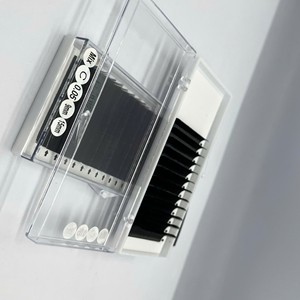 Extensions de cils individuels classiques faites à la main, en poils synthétiques, longues et naturelles, 12/16 rangées, logo personnalisé, marque privée - Product Image 1