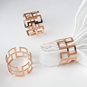 Exclusive Designer Brass Napkin <b>Rings</b> Handmade Luxury Table Napkin Holder for High End Dining Table and Hotel Decoration - Product Image 5