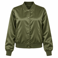 Blouson Bomber Femme en Coton de Qualité Supérieure avec Fermeture Éclair, Nouveau Design Tendance, Style Matelassé, Perles, Respirant, Style Urbain, Rivets