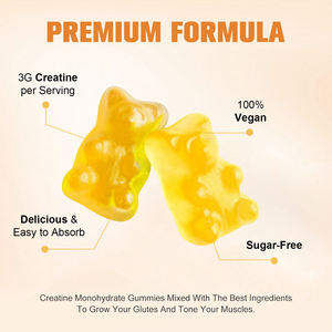 Gommose di Creatina Monoidrato Senza Zucchero con Collagene e <span class=keywords><strong>BCAA</strong></span> - Integratore Vegano per lo Sviluppo Muscolare e il Recupero - Product Image 4