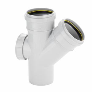 Raccord en Y simple SWR pour le divertissement fluide des eaux usées et des eaux de pluie dans les systèmes de drainage et la plomberie - Product Image 5
