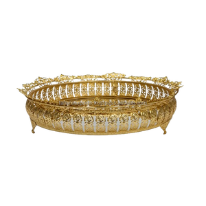 Nuevas bandejas de servicio de metal de alta calidad en formas de tamaños personalizados y pulido para Decoración de mesa y regalos para exportación - Product Image 1