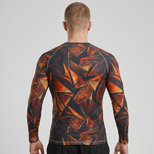 Men Sublimation Rash Guard <b>Surf</b> Compression Clothing Breathable Eco-Friendly Quick Dry UPF 50 Sun Protection Full Sleeve - Product Image 6