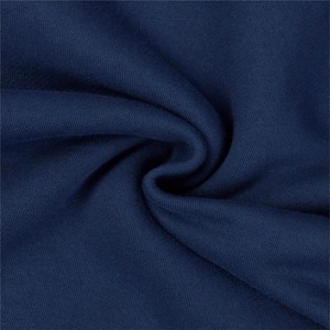 Unisex <b>Navy</b> Blue Hooded Pullover Sweatshirt Regular Fit Solid Color Embroidered <b>Fleece</b> Casual Winter Wear - Product Image 5