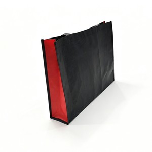 Sac fourre-tout réutilisable en polyester RPET noir, imprimé à l'écran, pour courses et courses d'épicerie, impression personnalisée, recyclable - Product Image 2