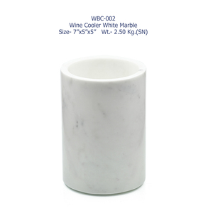 Refroidisseur à vin en marbre blanc de luxe, élégant présentoir de bar pour la décoration de la maison et des hôtels, qualité supérieure à prix de gros - Product Image 2